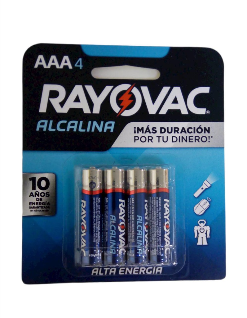 BATERIA  ALCALINA AAA 4 UNIDAD