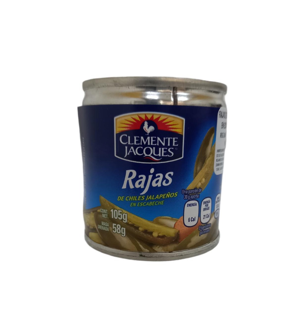 RAJAS DE CHILE JALAPENO CLEMEN