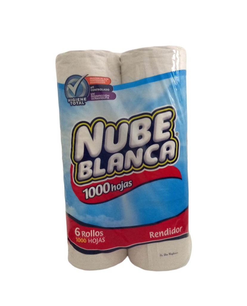 PAPEL NUBE BLANCA 6 ROL 1000 H