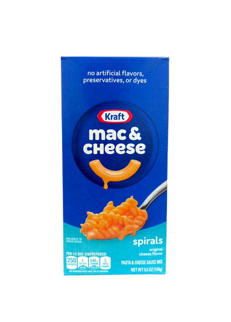 KRAFT MACARONI CHEESE SPIRALS 