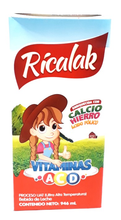 LECHE EN CAJA RICALAC TETRAPAK 946 ML