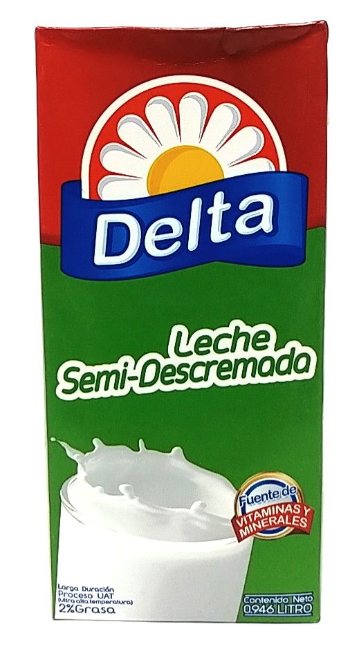 LECHE EN CAJA SEMIDESCREMADA DELTA 1LT