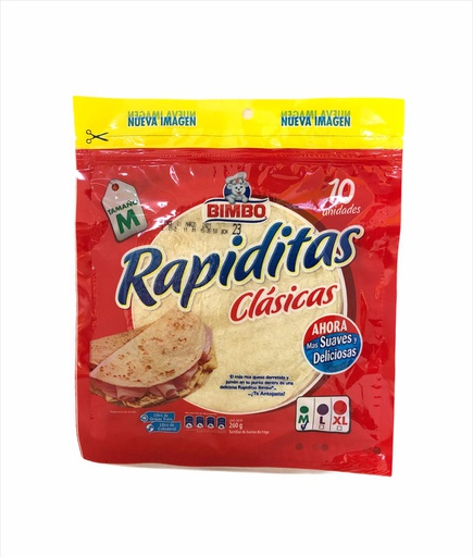 [7441029555660] TORTILLA DE HARINA BIMBO 250 G