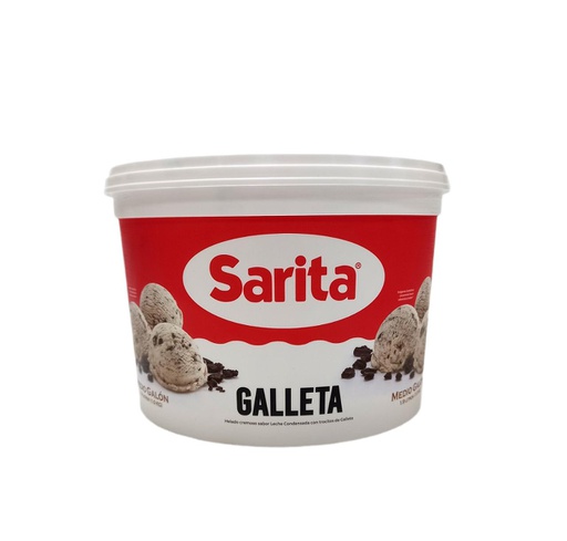 [7401090802124] HELADO SARITA SABOR A GALLETA 1/2 GALON
