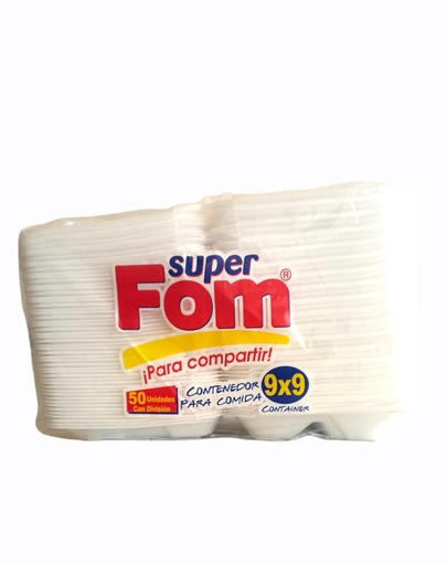 [763910002174] BANDEJA SUPER FOAM 9X9 C/DIVIS
