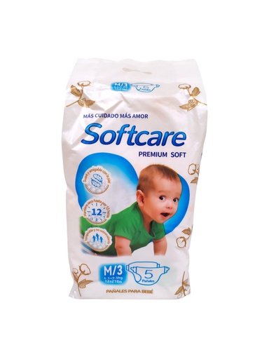 [6954574902878] PAÑAL SOFTCARE M/3  VIAJERO