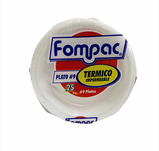 [7428732000021] PLATO FOMPAC LISO # 9 25 UNI E