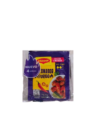 [8445292581349] SAZONADOR FUEGO MAGGI 4X10G