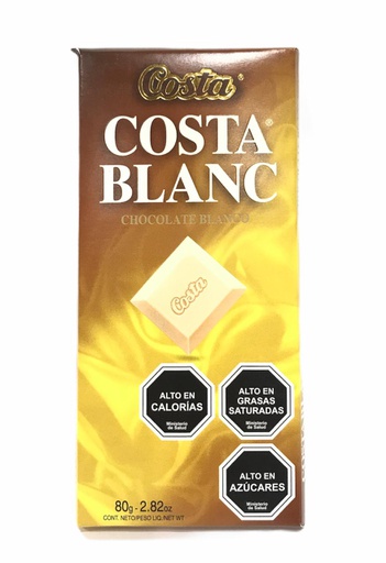 [7802215101434] COSTA CHOCOLATE BLANCO 80G