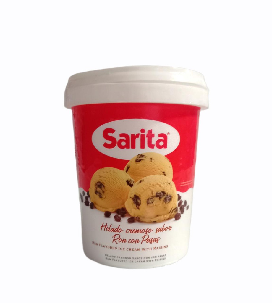 HELADO SARITA RON CON PASAS 1/