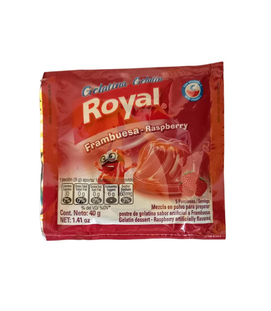 GELATINA ROYAL FRAMBUESA 40G