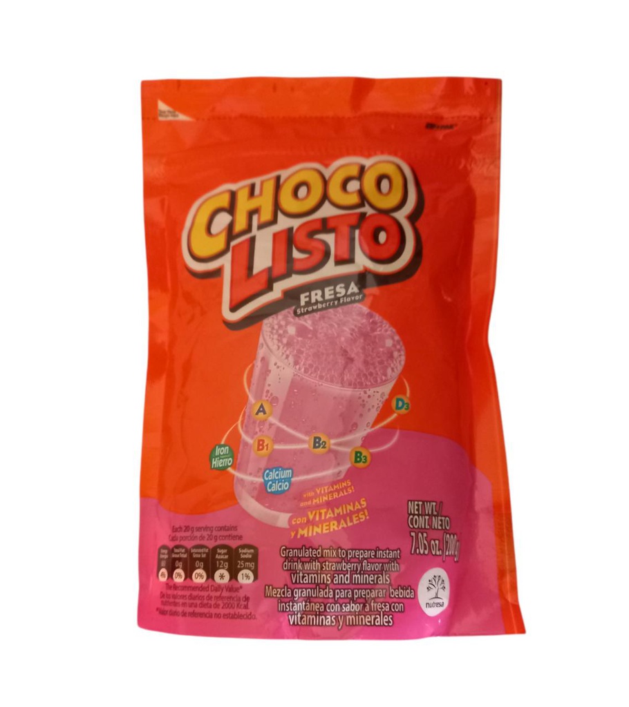 CHOCO LISTO FRESA 200GR
