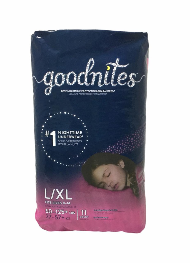 YOUTHPANTS GOODNITES GRL L/XL