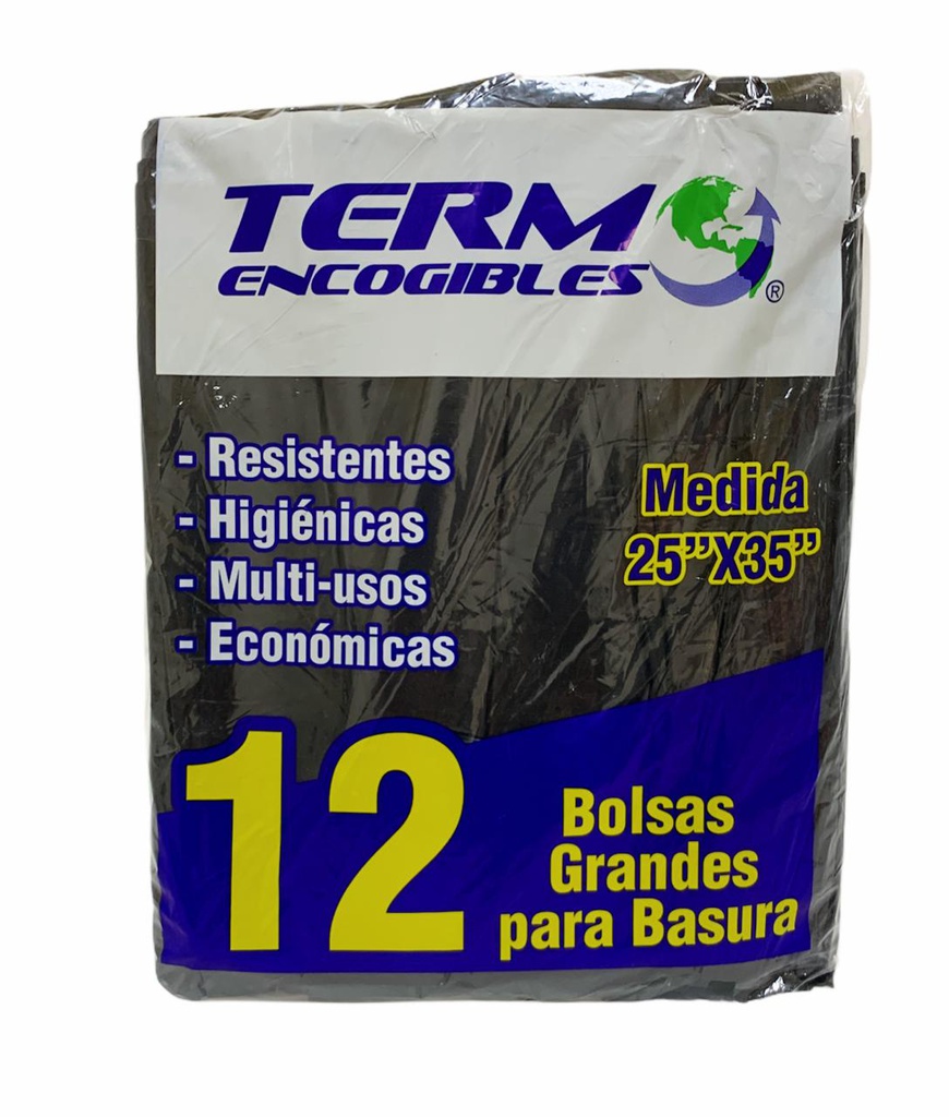 PAQ BOLSA P/BASURA NEGRA TERMO