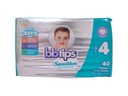 PAÑAL BBTIPS SENSITIVE T4 40UN