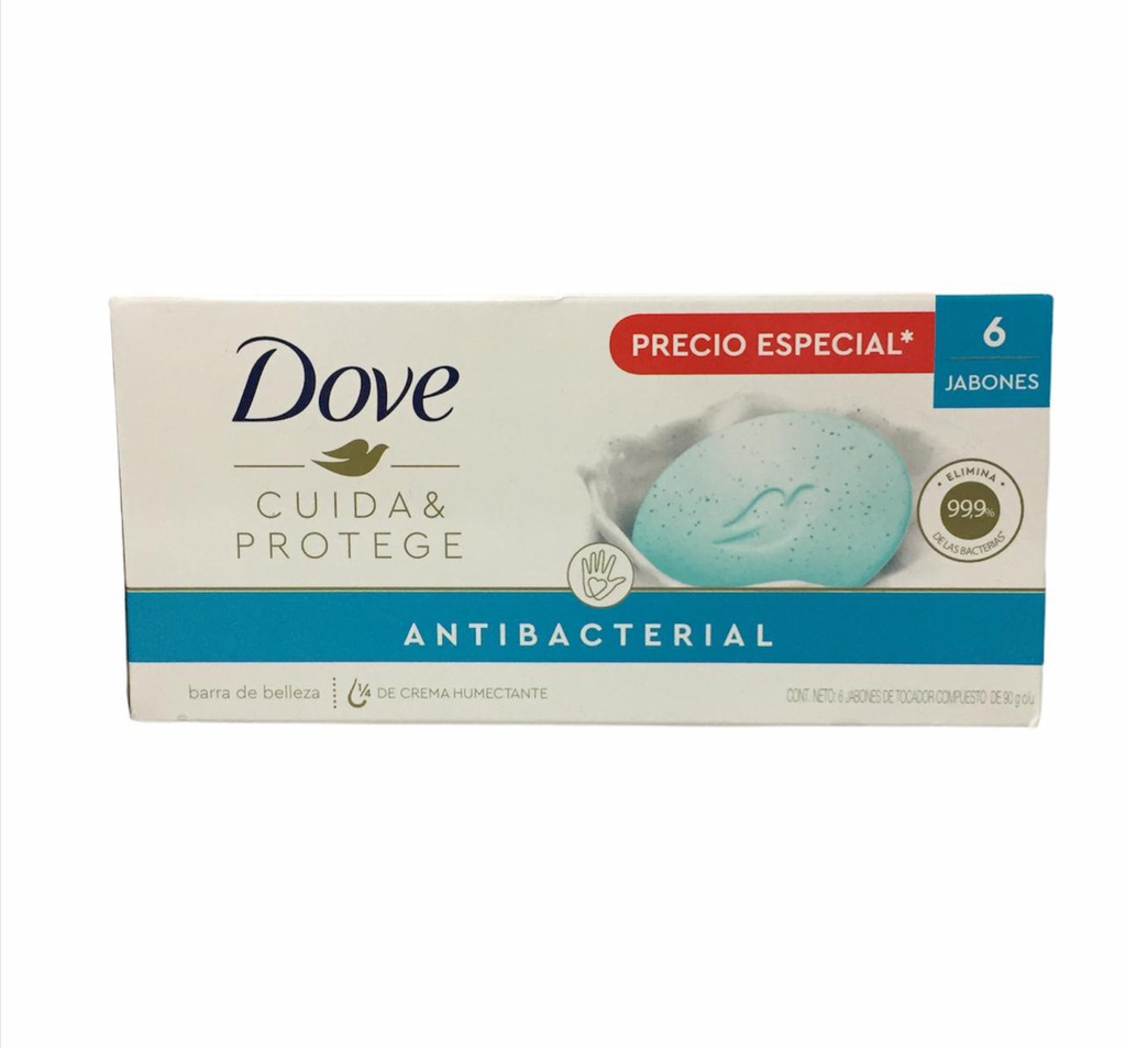 JABON DOVE ANTIBAC/ 6 UNIDADES