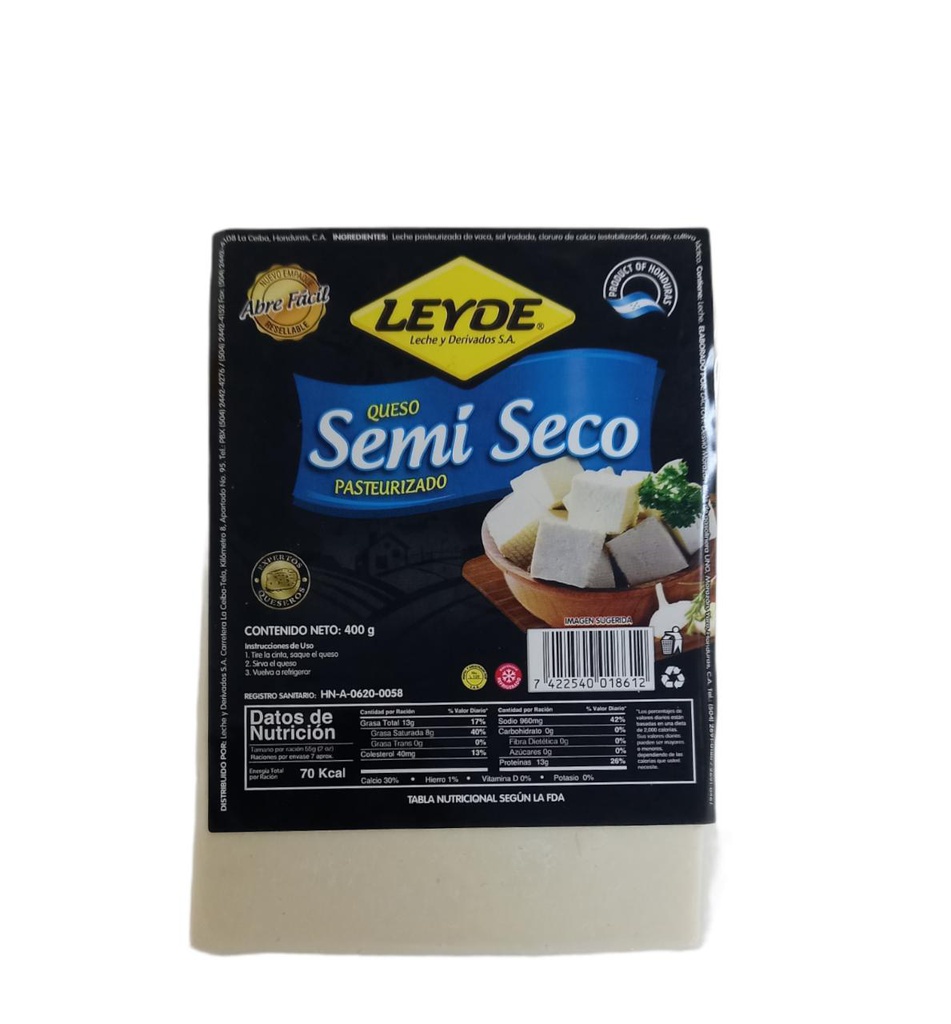 QUESO SEMI SECO LEYDE 400G 