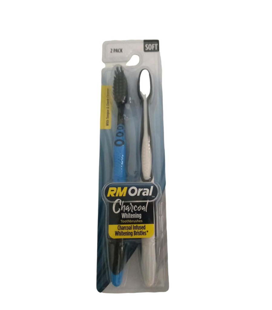 CEPILLO RM ORAL CHARCOAL 2PACK