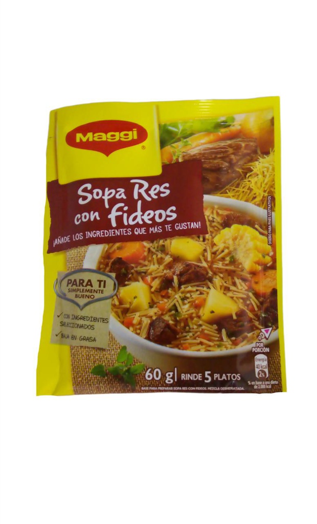 SOPA DE RES CON FIDEOS MAGGI 6