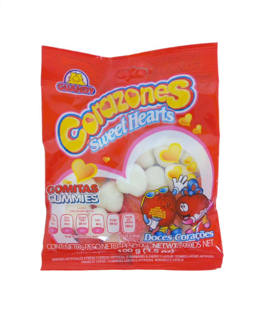 GOMITAS CORAZONES GUANDY 100G