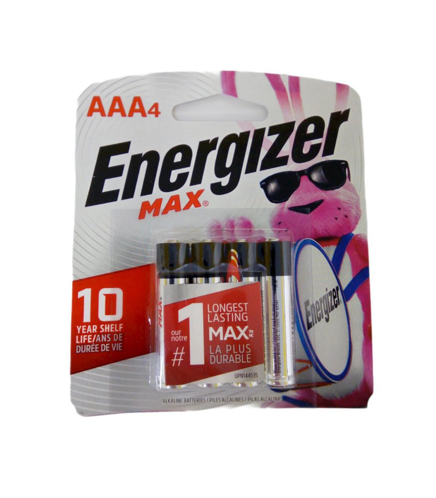 BATERIA ENERGIZER AAA 4 UNIDADES