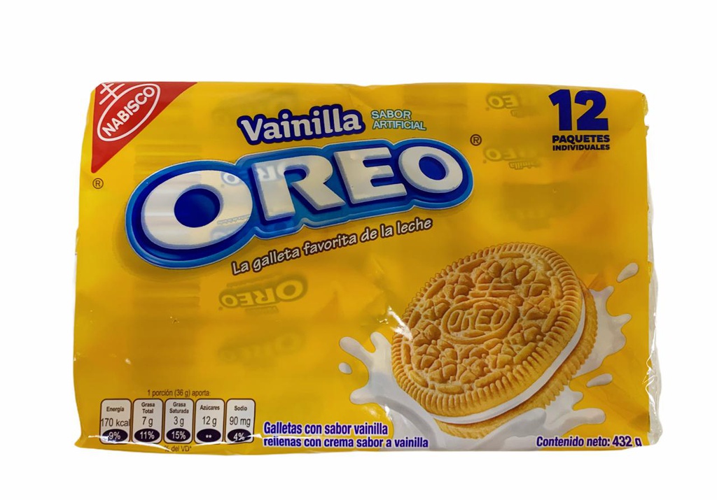 NABISCO OREO VAINILLA 36GR 12U