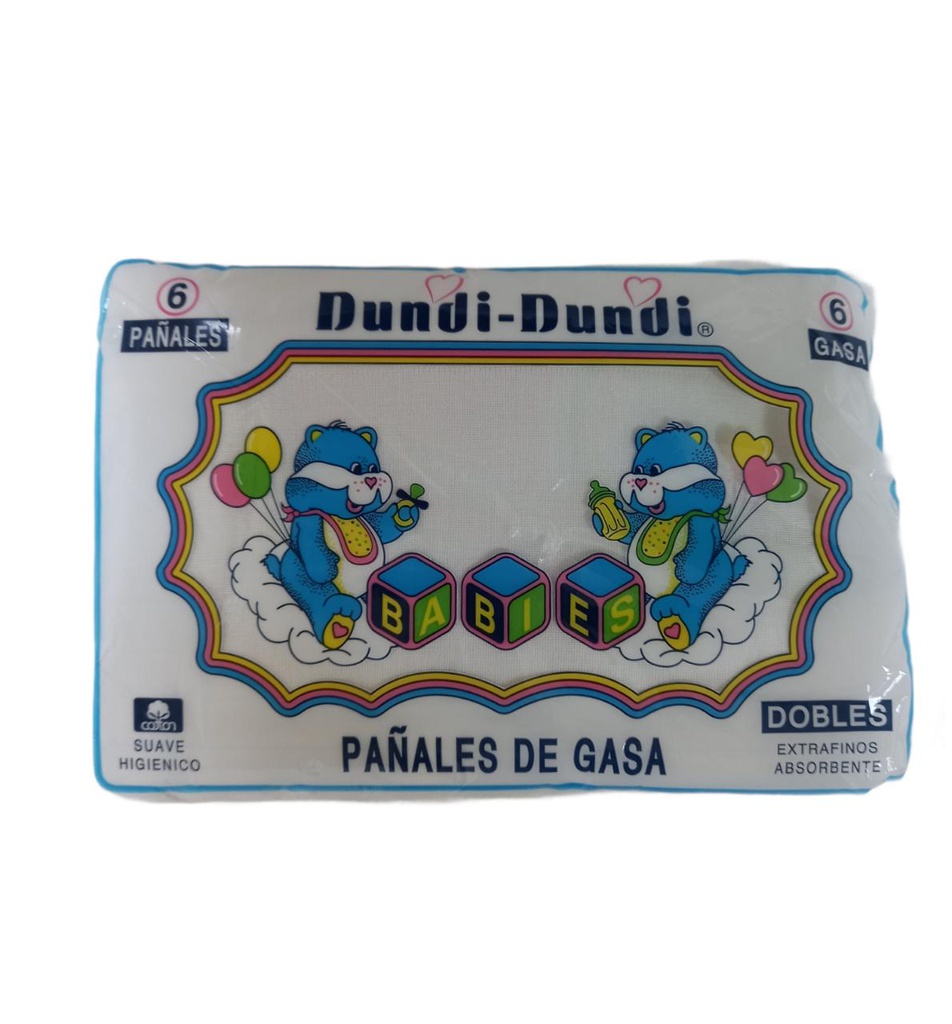 PAÑALES DE GASA DUNDI DUNDI SV