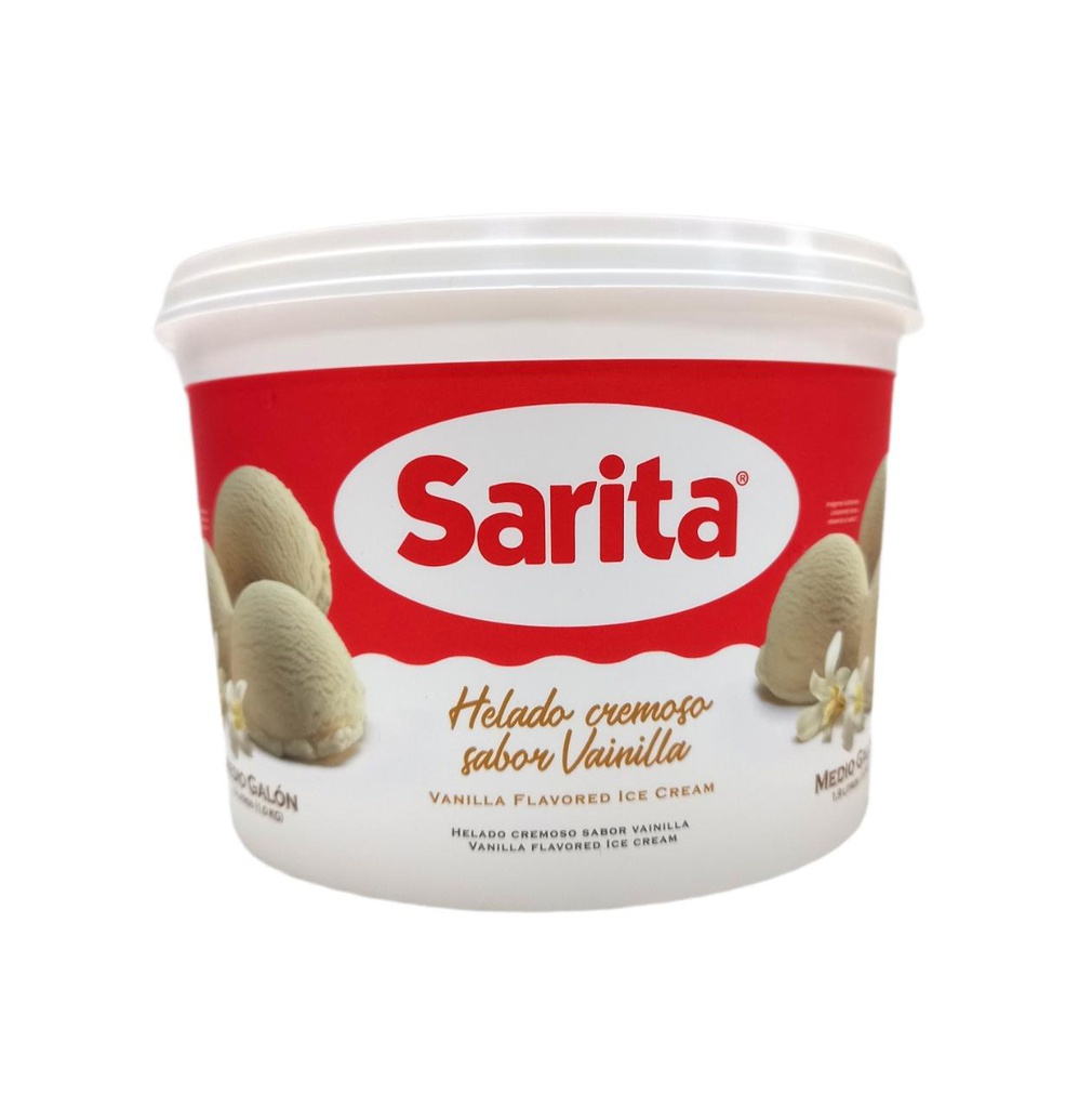 HELADO SARITA  VAINILLA 1/2 GALON