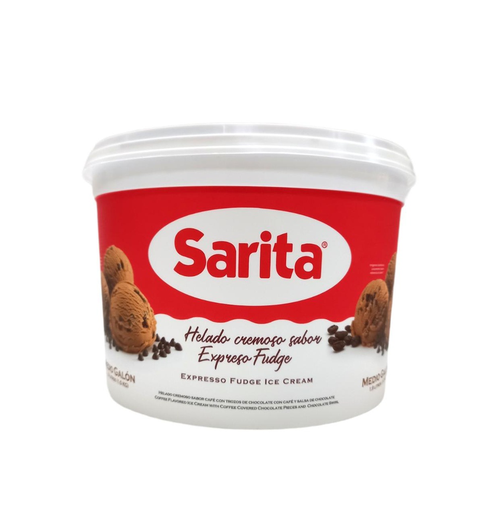 HELADO SARITA ESPRESSO FUDGE 1/2 GALON