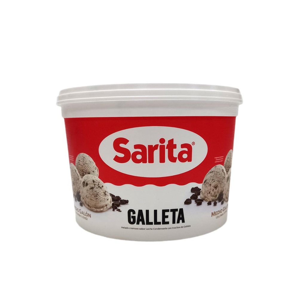 HELADO SARITA SABOR A GALLETA 1/2 GALON