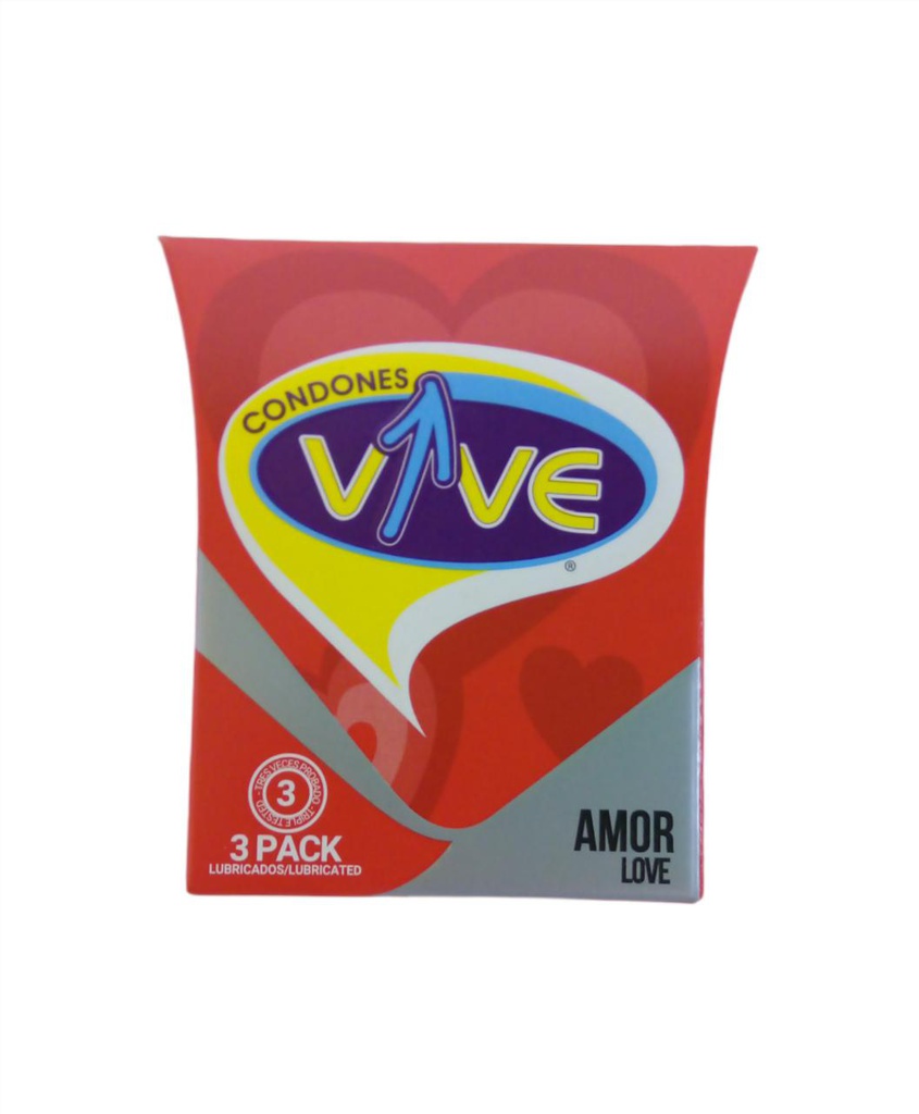 CONDONES VIVE AMOR 3 UNIDADES