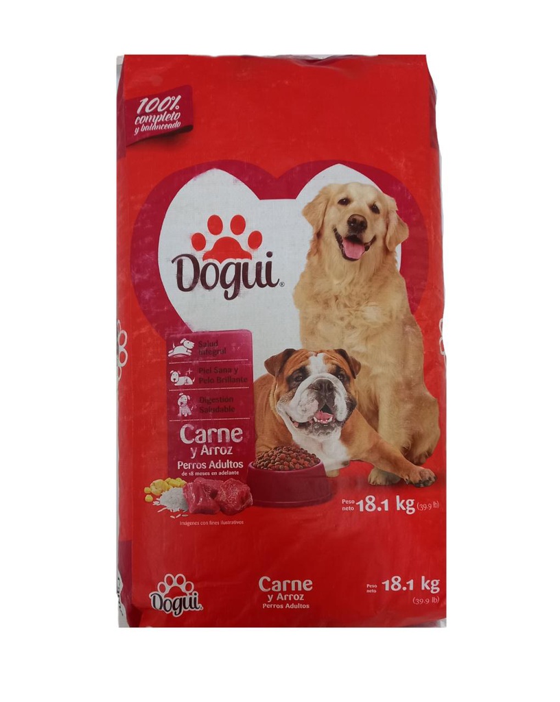 SACO DOGUI CARNE Y ARROZ 39.6 LIBRAS