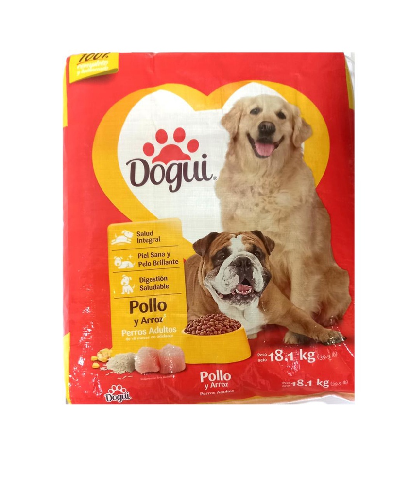 SACO DOGUI POLLO Y ARROZ 39.60 LIBRAS