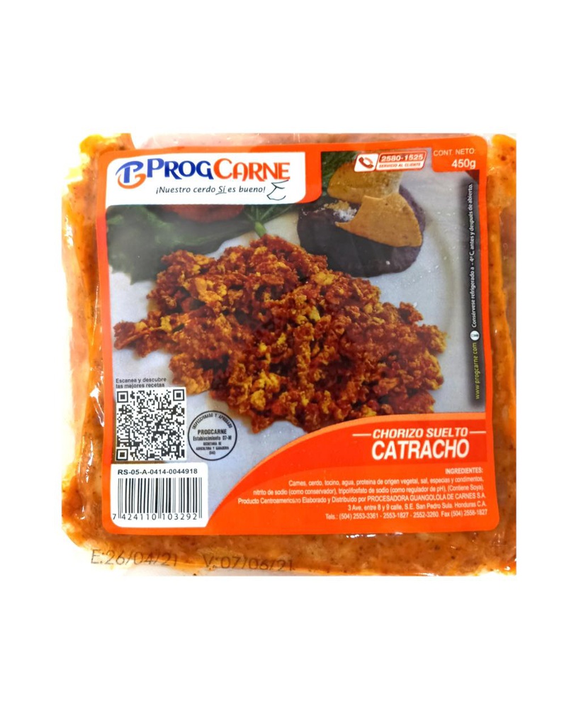 CHORIZO SUELTO CATRACHO 450G P