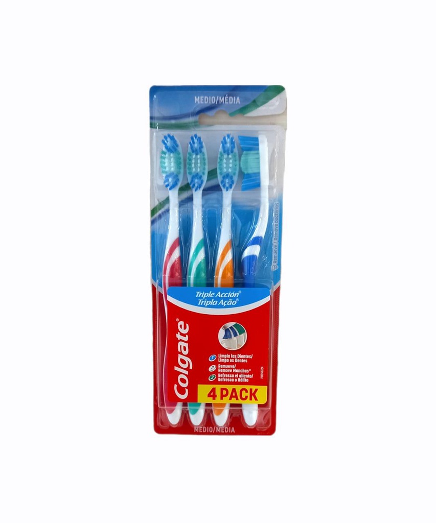 CEPILLO COLGATE 4PACK TRIPL AC