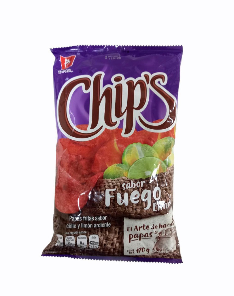 CHIPS FUEGO LIMON 170GR FAMILI