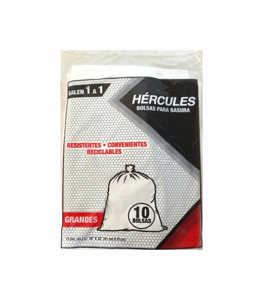 BOLSA BLANCA P/BASURA HERCULES