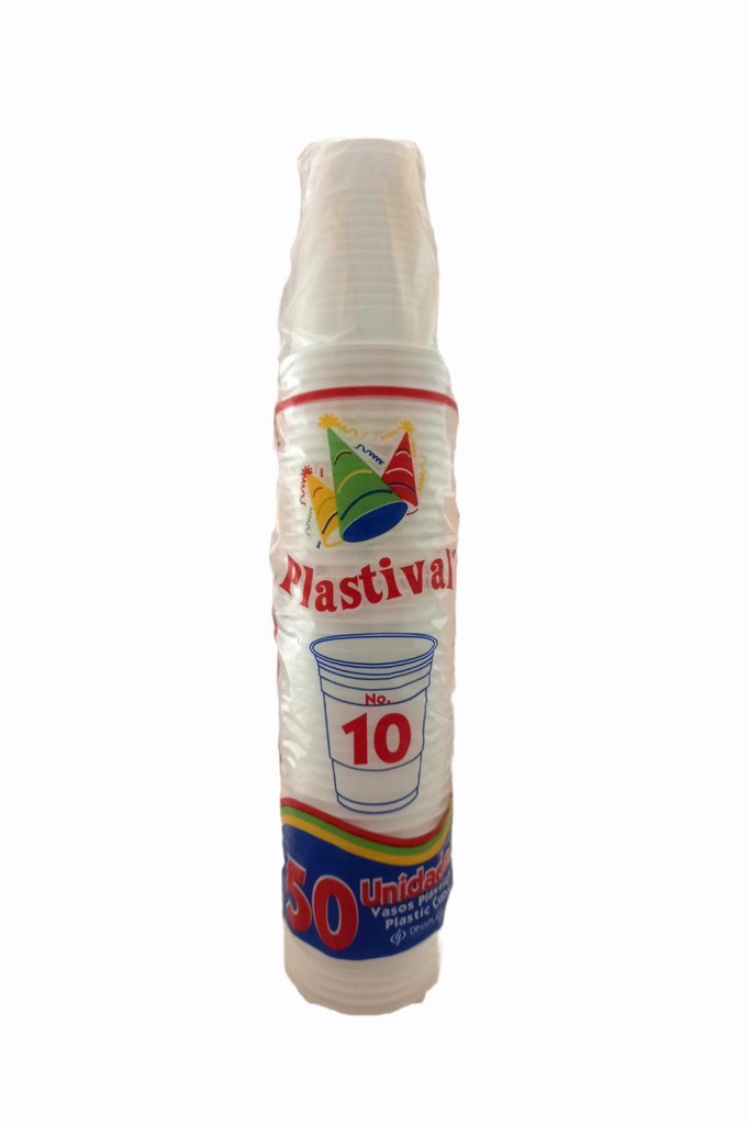 VASOS 10 PLASTIVAL 50U