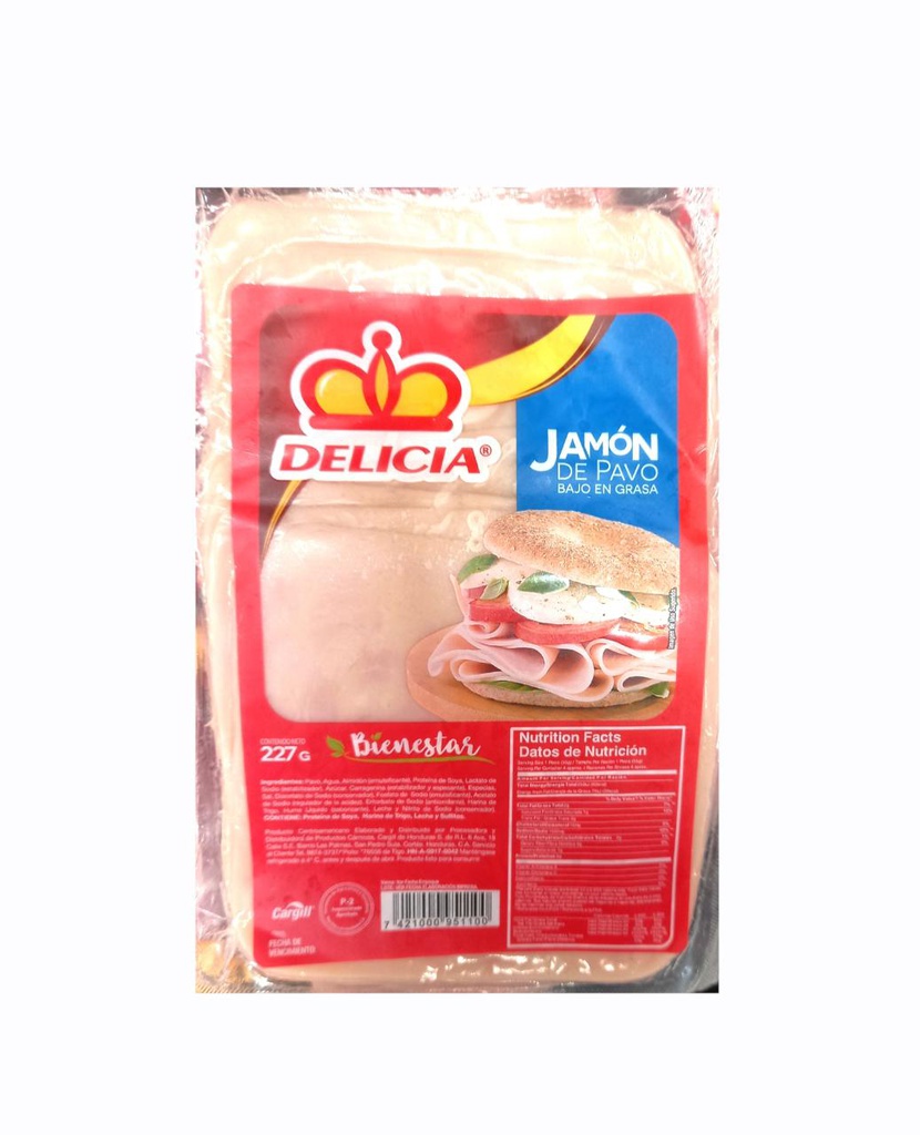 JAMON DE PAVO BAJO GRASA 227 G