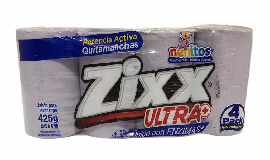 JABON ZIXX NENITOS 4PACK 425 G