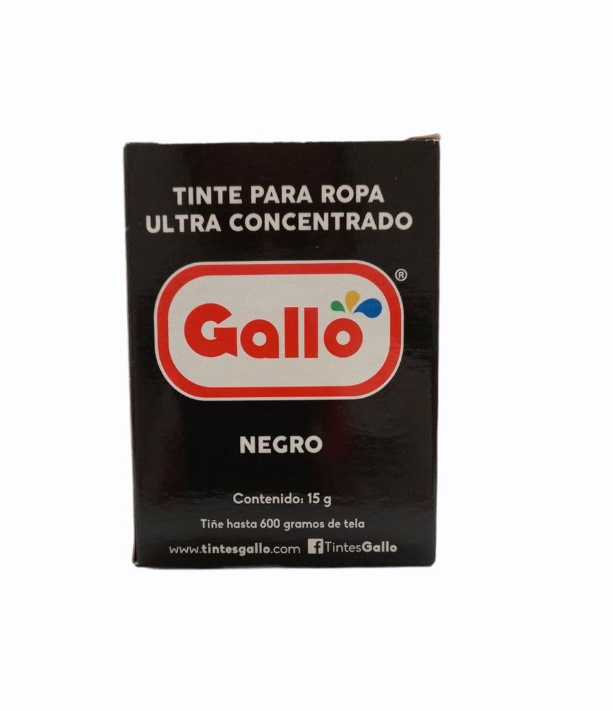 TINTE GALLO P/ROPA NEGRO 15G  