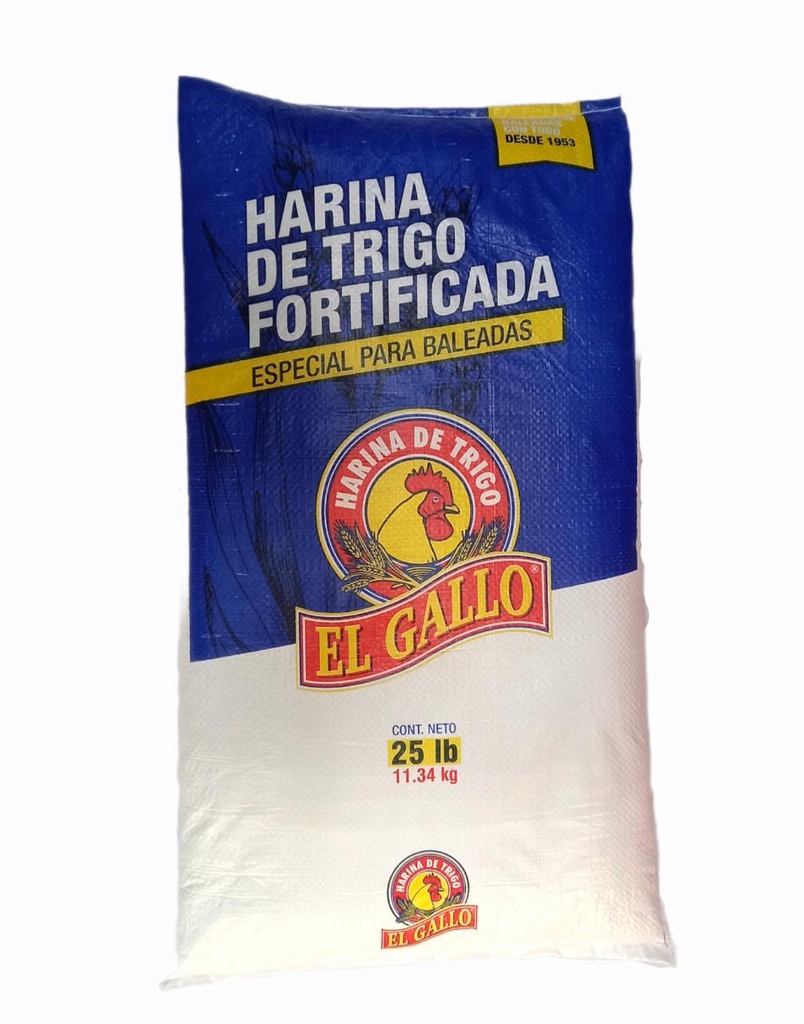 SAQ GALLO 25 LBS HARINA