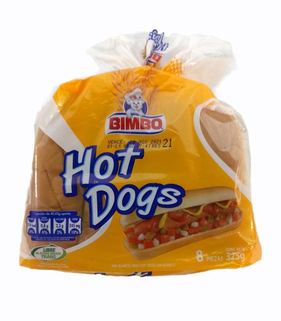 PAN HOT DOG BIMBO