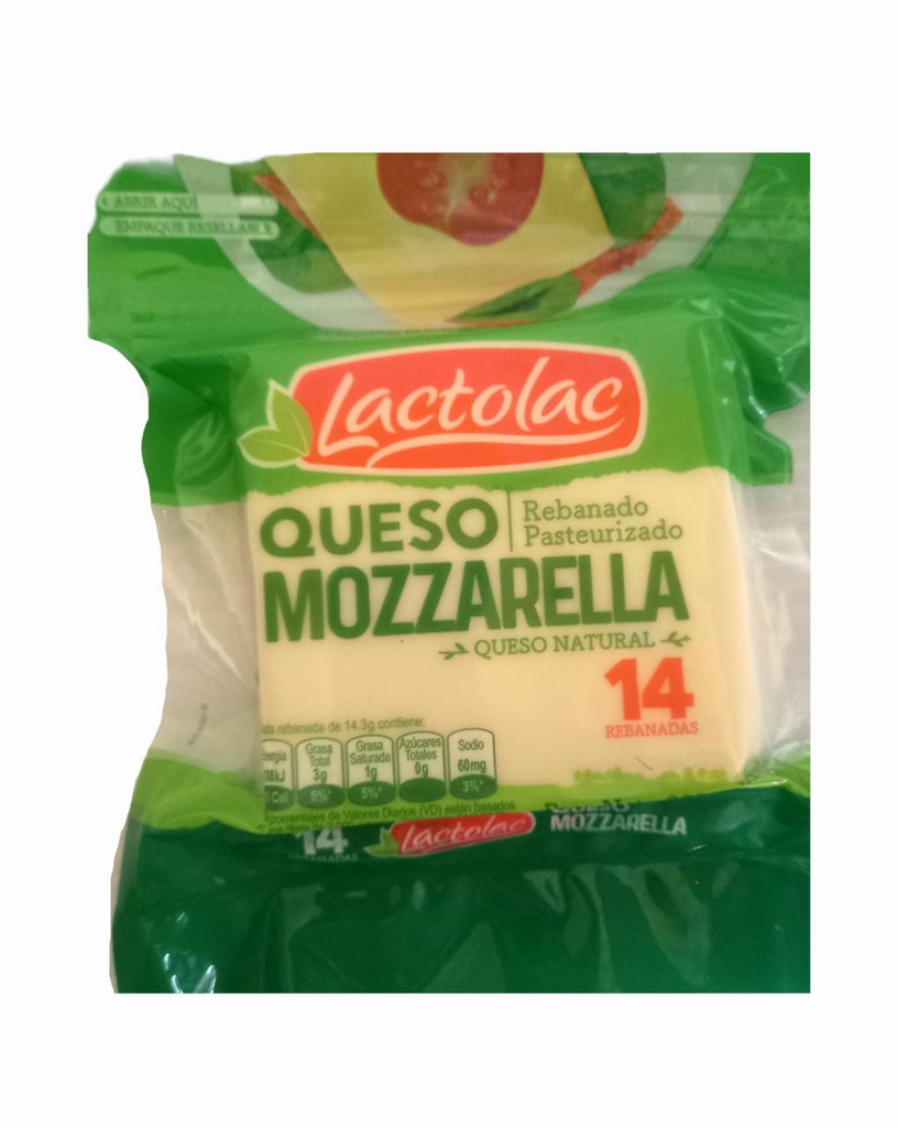 QUESO MOZZARELLA REBANADO LACT