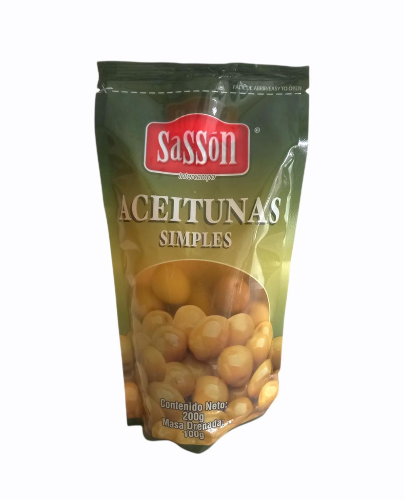 ACEITUNAS SIMPLES SASSON 200 G