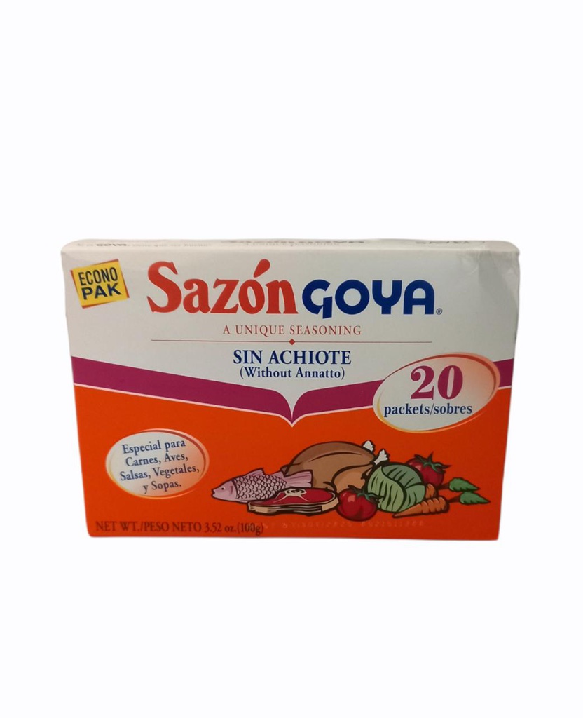 SAZON GOYA SIN ACHIOTE 100G