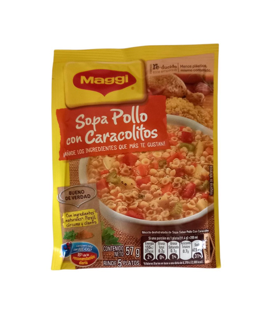 SOPA MAGGI POLLO C/CARACOLITOS