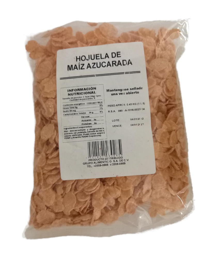 HOJUELA DE MAIZ AZUCARADA 1LB