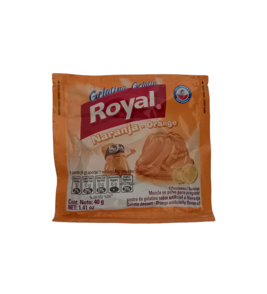 GELATINA ROYAL NARANJA 40G