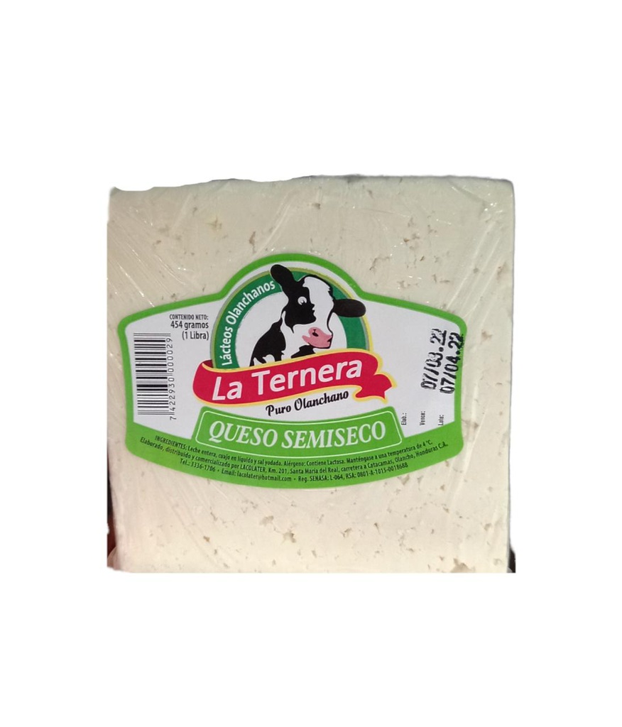 QUESO SEMISECO LA TERNERA 1LB